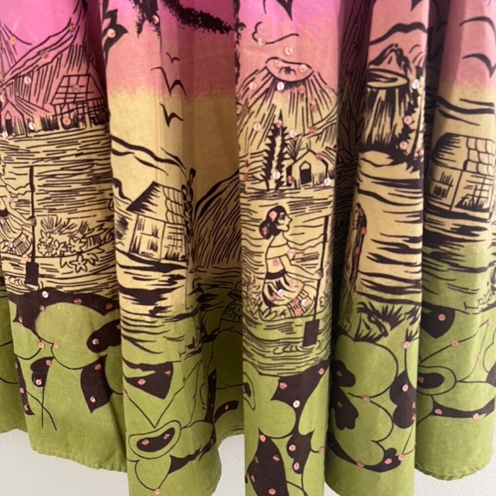 Millenium Multi-Colored 100% Cotton Swing Skirt W… - image 4